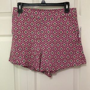 NWT Old Navy Med Rayon Shorts Pockets High Rise Elastic Band Hot Pink Playa
